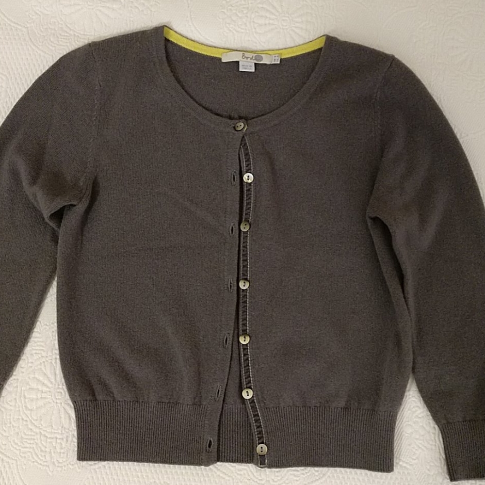 Boden Gray Cashmere Cardigan 4